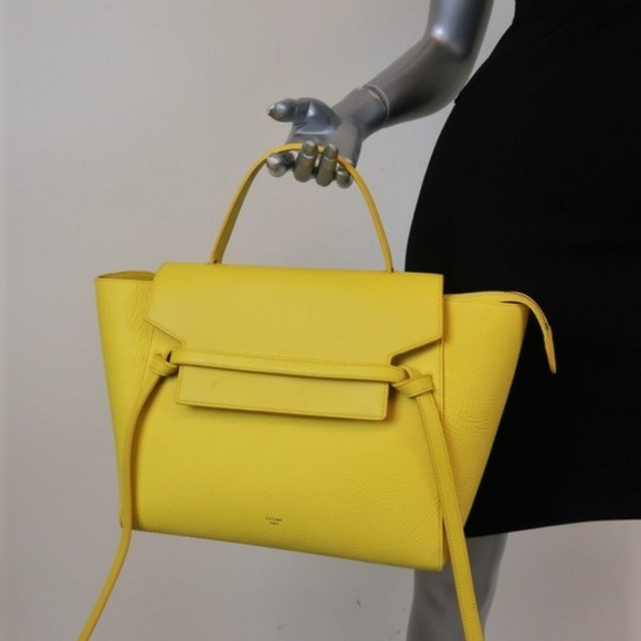 Celine Handbags - Celine Mini Belt Bag Yellow Grained & Smooth